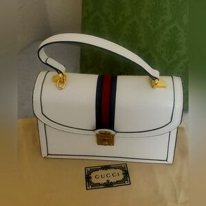 GUCCI Ophidia Small Top Handle Bag With Web